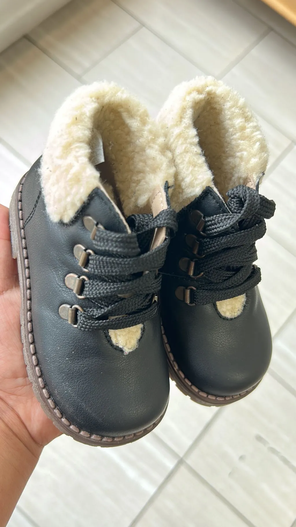 LMDI Collection LMDI Black and White Fur Baby Boot Online