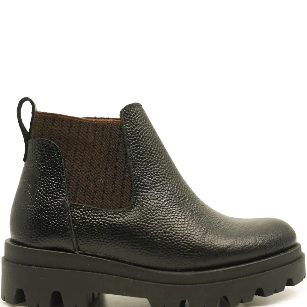 LMDI Collection LMDI Black Pebbled Elastic Slip on Bootie Sale