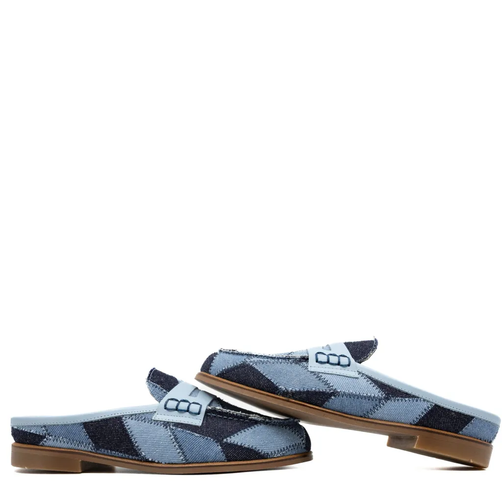 LMDI Collection LMDI Denim Patchwork Penny Mule New
