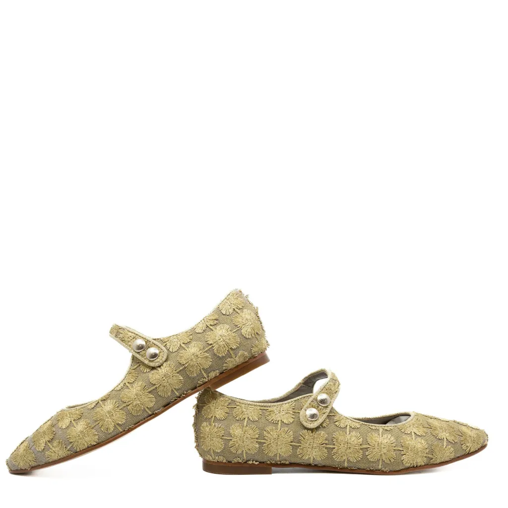 LMDI Collection LMDI Floral Woven Pointed Mary Jane Sale