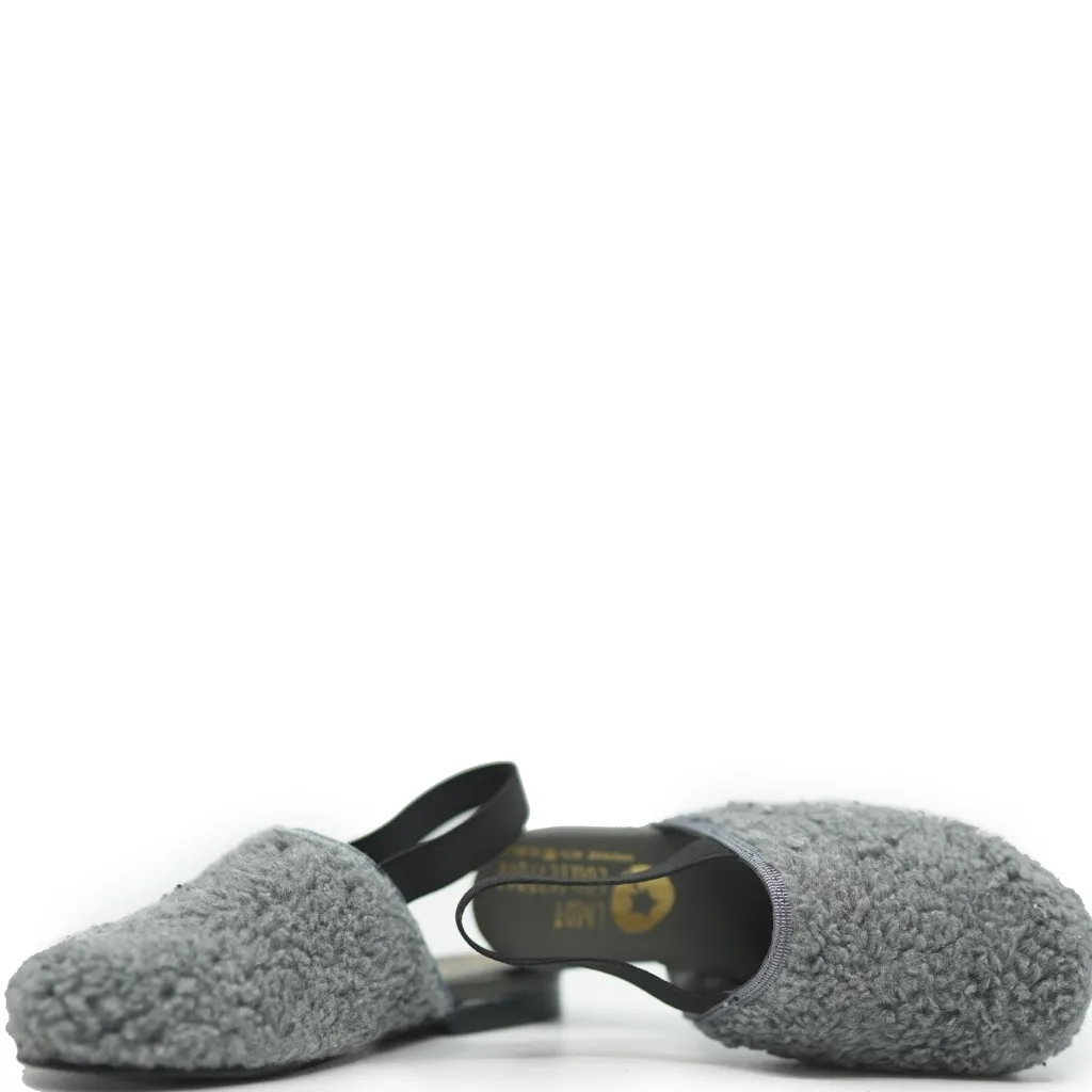 LMDI Collection LMDI Gray Shearling Slingback Sale