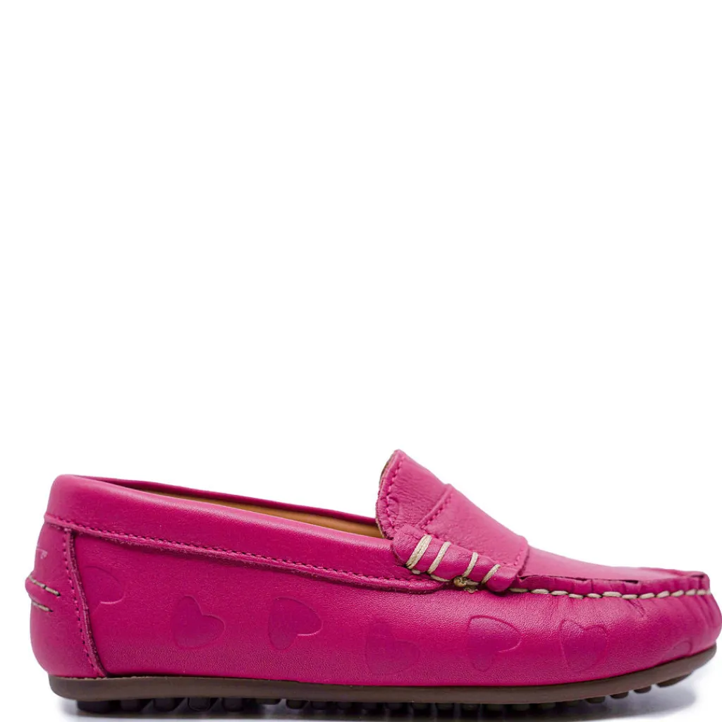LMDI Collection LMDI Magenta Heart Stamped Loafer Best