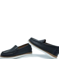 LMDI Collection LMDI Navy Leather Boat Shoe Sale