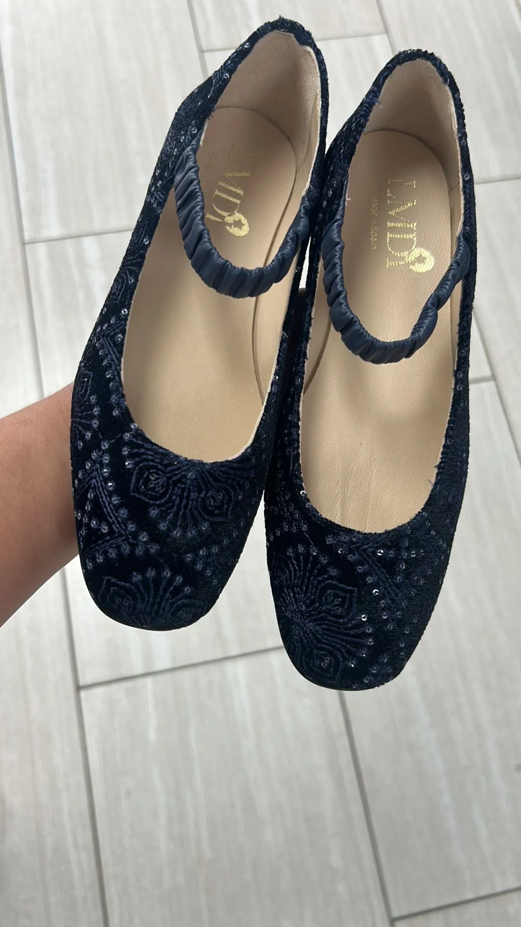 LMDI Collection LMDI Navy Sequin Mary Jane Outlet