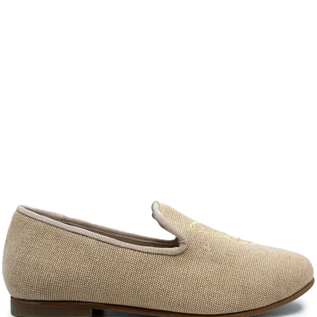 LMDI Collection LMDI Sand Linen Butterfly Smoking Loafer Sale