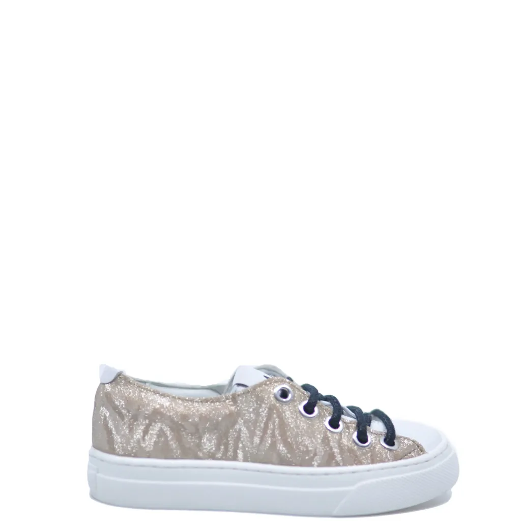 MAA Gold Shimmer Zipper Sneaker Hot