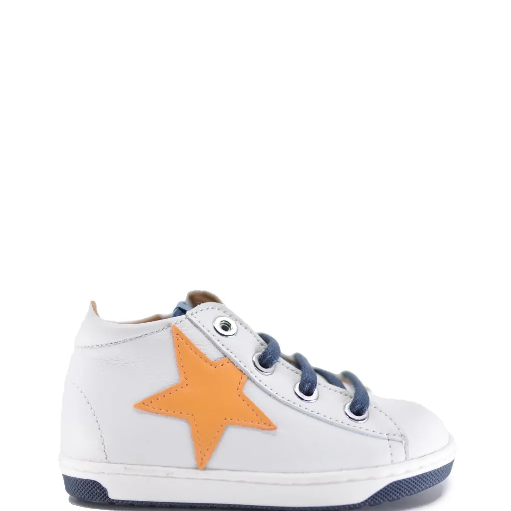 MAA White and Orange Star Sneaker Fashion