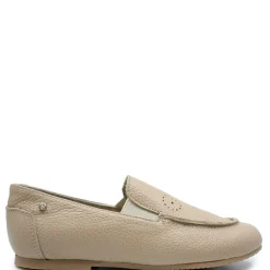Manuela De Juan Manuela Beige Embossed Loafer New