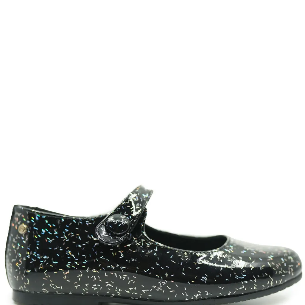 Manuela De Juan Manuela Black and Silver Sticks Mary Jane Discount