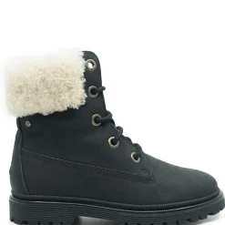 Manuela De Juan Manuela Black Honeycomb Fur Boot New
