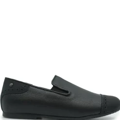Manuela De Juan Manuela Black Pebbled Rubber Captoe Smoking Loafer Online