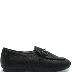 Manuela De Juan Manuela Black Snakeskin Buckle Loafer Outlet