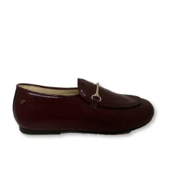 Manuela De Juan Manuela Burgundy Florentic Chain Loafer Sale