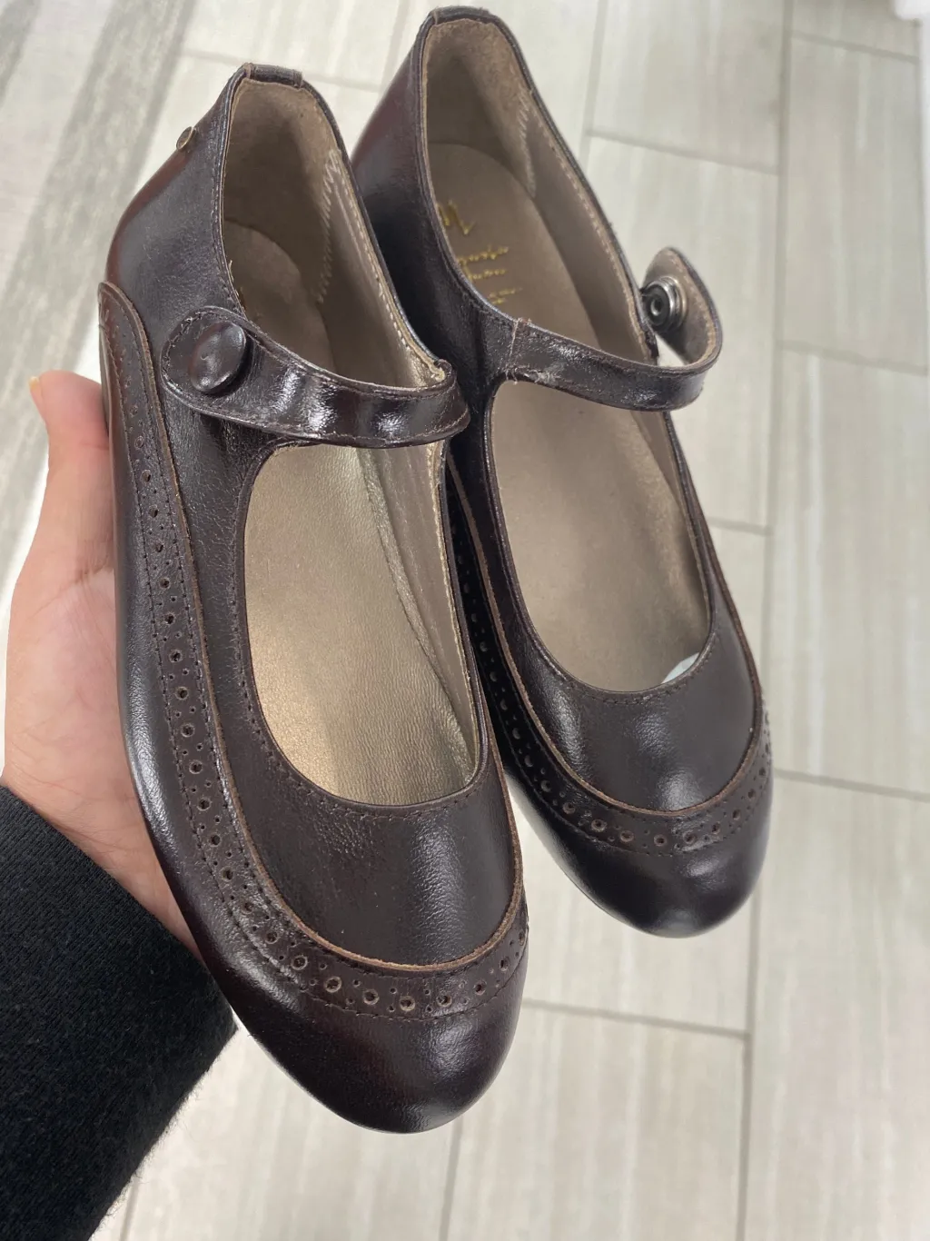Manuela De Juan Manuela Chocolate Perf Mary Jane Sale