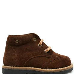 Manuela De Juan Manuela Cocoa Suede Wingtip Baby Bootie Hot