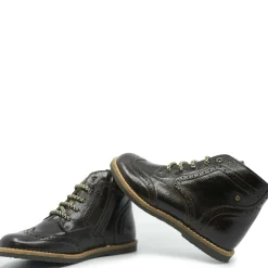 Manuela De Juan Manuela Dark Brown Wingtip Bootie Discount