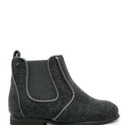 Manuela De Juan Manuela Dark Gray Herringbone Zipper Bootie Hot