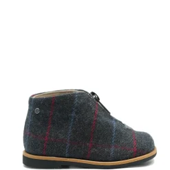 Manuela De Juan Manuela Gray Wool Plaid Zipper Baby Bootie Sale