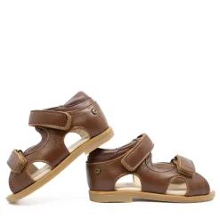 Manuela De Juan Manuela Hazelnut Velcro Baby Sandal Best