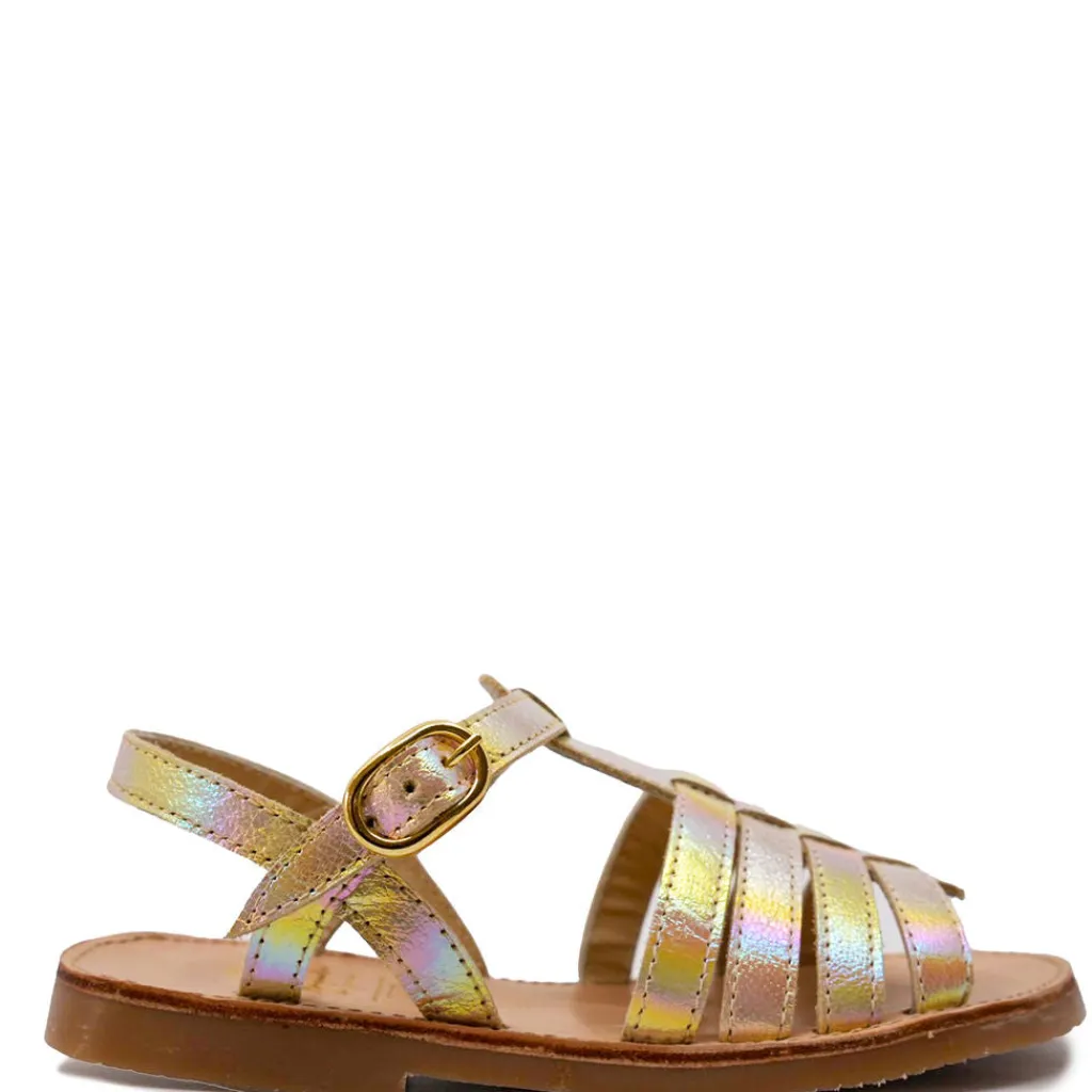 Manuela De Juan Manuela Iridescent Gladiator Sandal Sale