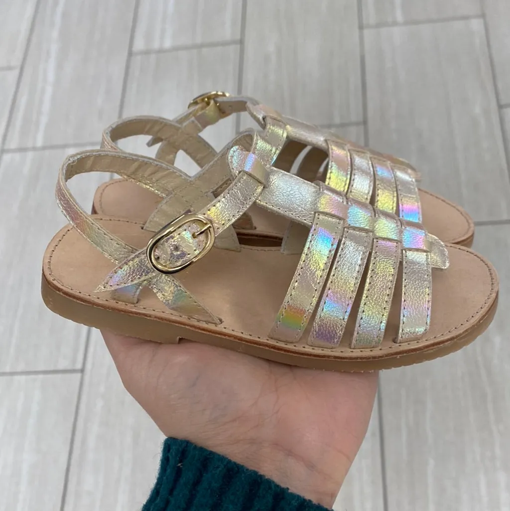 Manuela De Juan Manuela Iridescent Gladiator Sandal Sale