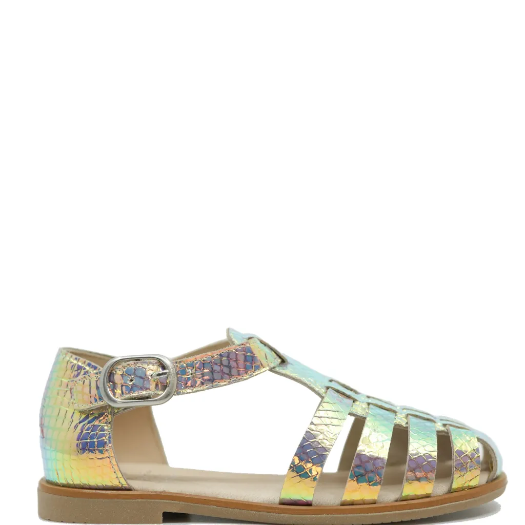 Manuela De Juan Manuela Iridescent Gladiator Sandal Outlet