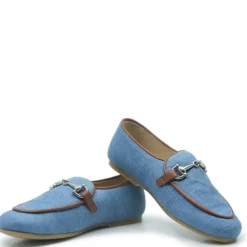 Manuela De Juan Manuela Jean and Camel Buckle Loafer Hot