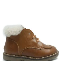 Manuela De Juan Manuela Luggage and Fur Lace Up Bootie Discount