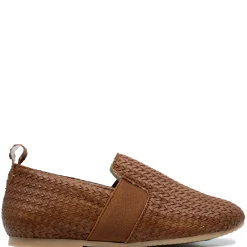 Manuela De Juan Manuela Luggage Weave Smoking Loafer New