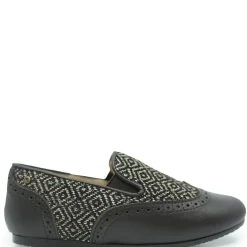 Manuela De Juan Manuela Mocha Tapestry Wingtip Smoking Loafer Outlet