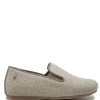Manuela De Juan Manuela Natural Linen Smoking Loafer New