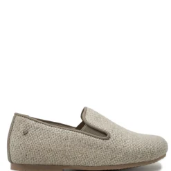 Manuela De Juan Manuela Natural Linen Smoking Loafer New