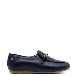 Manuela De Juan Manuela Navy Leather Buckle Loafer Discount