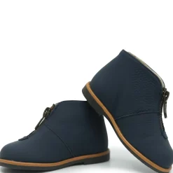 Manuela De Juan Manuela Navy Rubber Front Zipper Baby Bootie Best