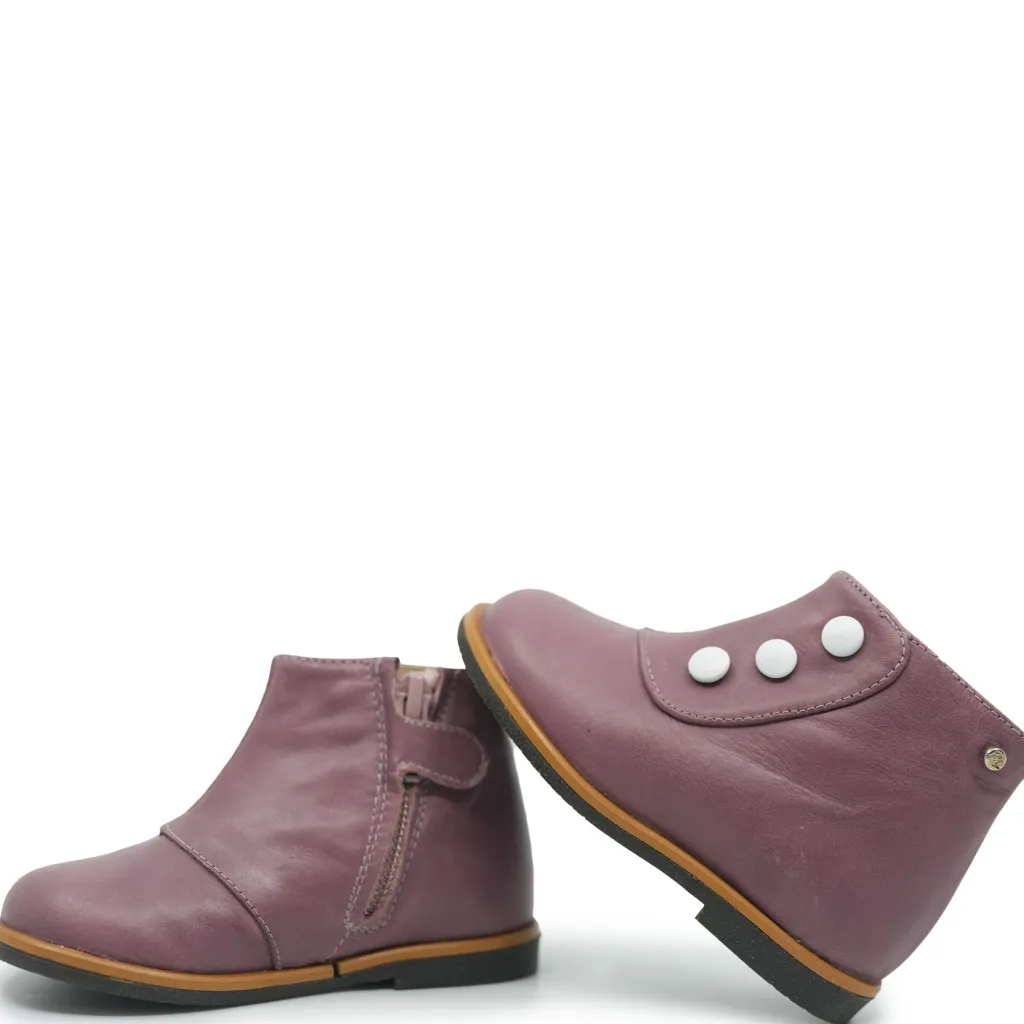 Manuela De Juan Manuela Old Pink Button Detail Baby Bootie Sale