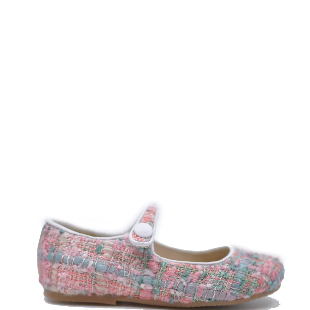 Manuela De Juan Manuela Pink Tweed Mary Jane Best
