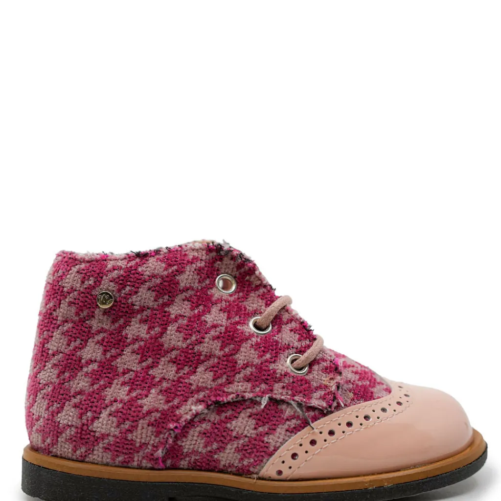 Manuela De Juan Manuela Rose Houndstooth Baby Bootie Online