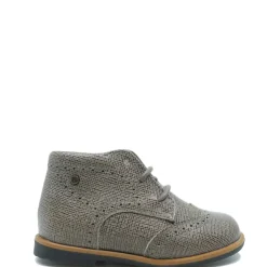 Manuela De Juan Manuela Taupe Textured Wingtip Baby Bootie Best