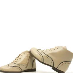 Manuela De Juan Manuela Taupe Wingtip Bootie Outlet