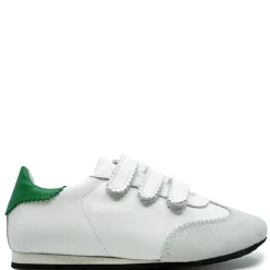 Manuela De Juan Manuela White Scalloped Triple Velcro Sneaker Best
