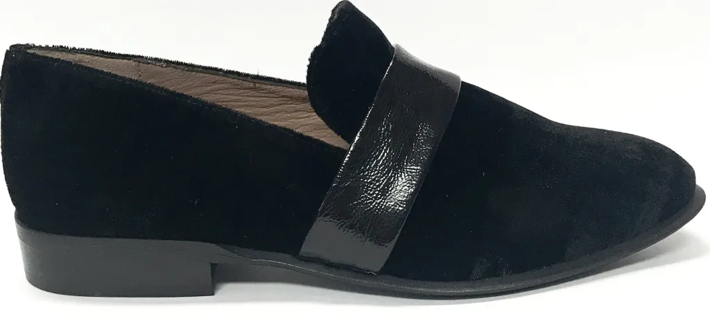 Marian Black Velvet Loafer Fashion