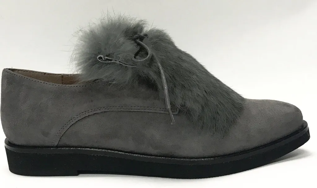 Marian Gray Suede Fur Oxford Clearance