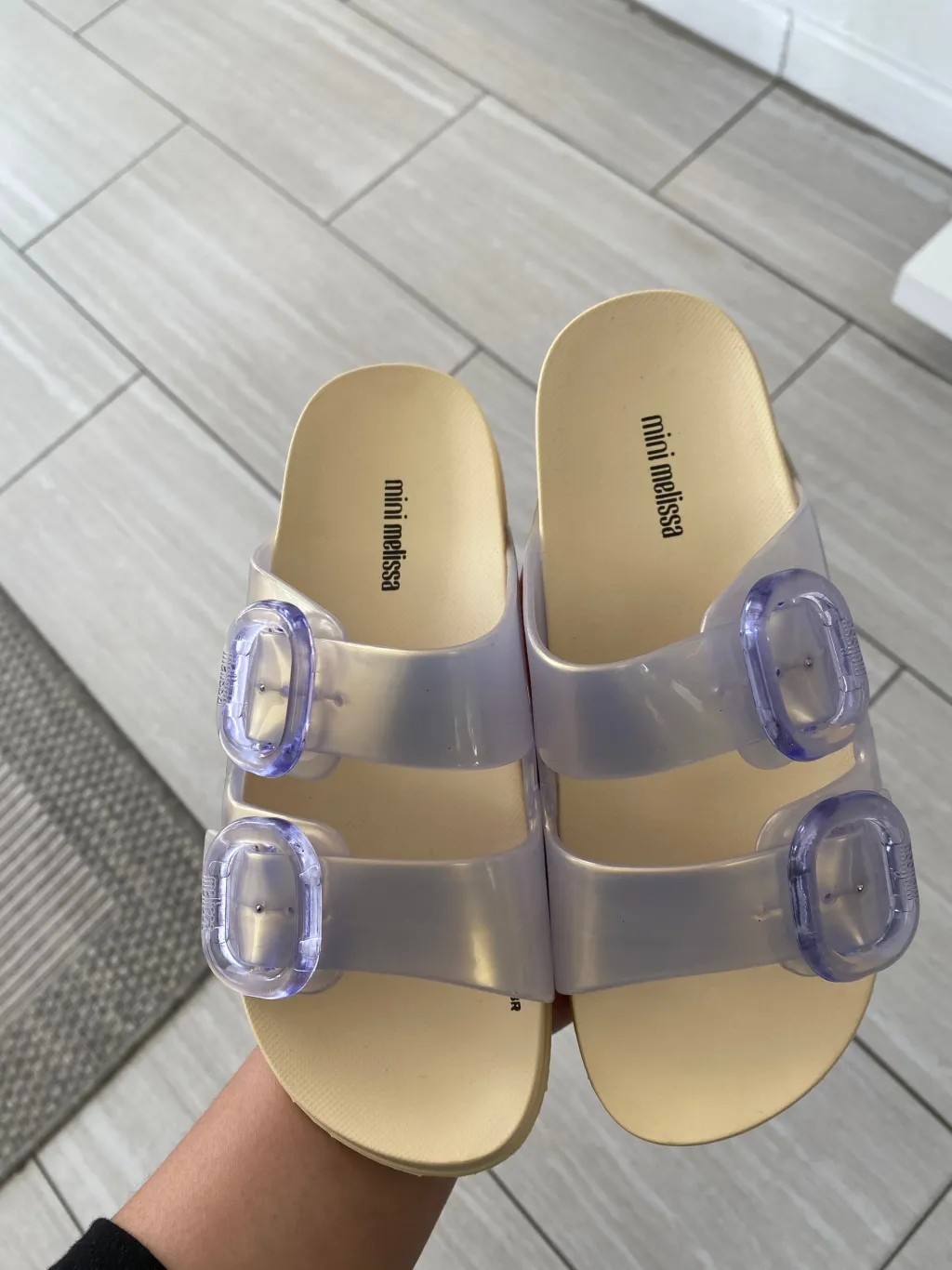 Melissa Mini Pearl Yellow Jelly Slide Sale