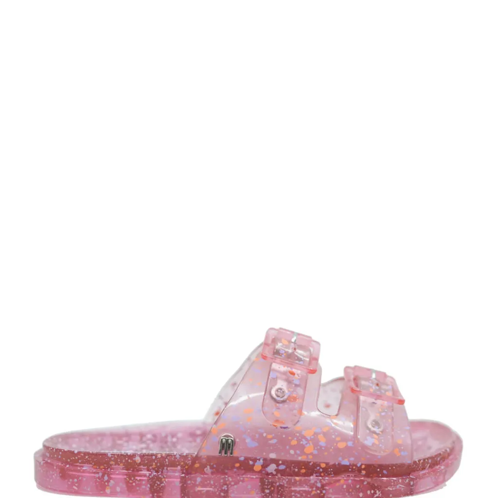 Melissa Mini Pink Speckled Jelly Slide Best