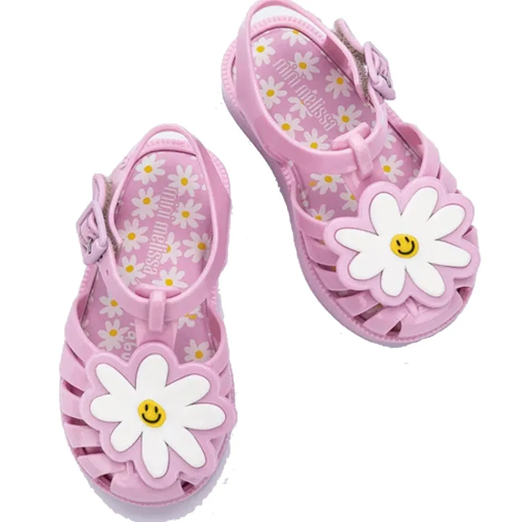 Melissa Mini Purple Daisy Jelly Gladiator Sandal Outlet