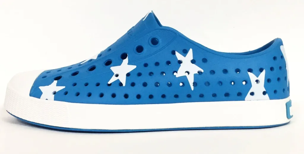 Native Shoes Native Jefferson Print Wave Blue Big Star (Adult) Best