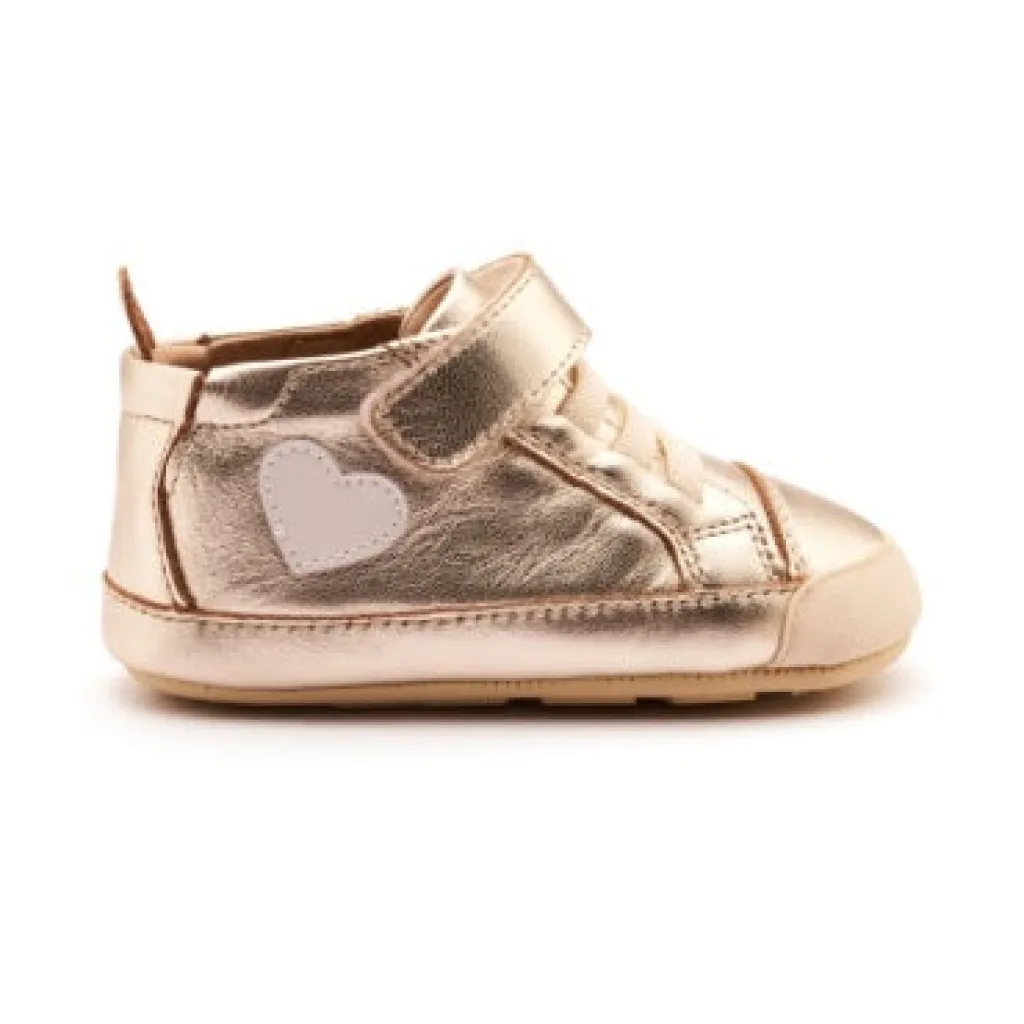 Old Soles Gold Velcro Baby Sneaker Hot