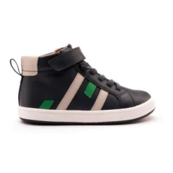 Old Soles Navy Strip Hi Top Sneaker Fashion