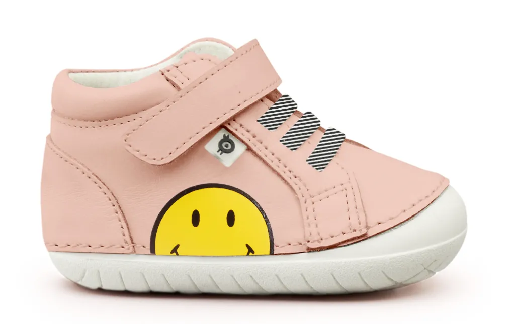 Old Soles Powder Pink Smile Baby Sneaker New