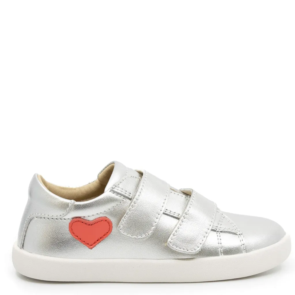 Old Soles Silver Metallic Velcro Heart Sneaker Discount